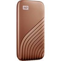 WD My Passport 2000 GB Oro, Disco a stato solido oro, 2000 GB, USB tipo-C, 3.2 Gen 2 (3.1 Gen 2), 1050 MB/s, Protezione della password, Oro