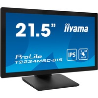 iiyama ProLite T2234MSC-B1S Monitor PC 54,6 cm (21.5") 1920 x 1080 Pixel Full HD Touch screen Nero, Monitor LED Nero (opaco), 54,6 cm (21.5"), 1920 x 1080 Pixel, Full HD, 8 ms, Nero