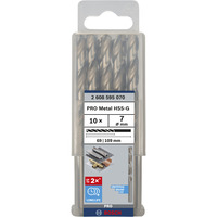 Bosch PRO Punta elicoidale HSS-G per metallo, Ø 7mm, Trapano 