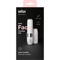 Braun Face FS1000 Mini Depilatore Donna, Depilazione Elettrica Viso, Facile E Veloce, Tocco Finale Per Baffetti, Mento E Guance, Per Un Make-up Più Semplice, Ideale In Viaggio, Con Luce Smartlight, Bianco, Rimozione dei capelli bianco/cromo, Depilazione Elettrica Viso, Facile E Veloce, Tocco Finale Per Baffetti, Mento E Guance, Per Un Make-up Più Semplice, Ideale In Viaggio, Con Luce Smartlight, Bianco, 1 testina/e, Bianco, Batteria, Stilo AA, 97 g, 200 mm