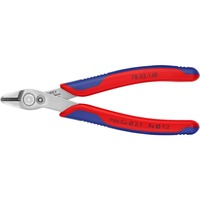 KNIPEX Electronic Super Knips XL Pinze da taglio per filo metallico, Pinze per elettronica rosso/Blu, Pinze da taglio per filo metallico, 1,23 cm, Acciaio, Blu/Rosso, 14 cm, 77 g