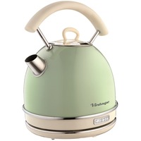 Ariete 2877 Bollitore elettrico 1,7 Litri di Design - Infusi, tè e tisane - Autospegnimento - 2000 Watt - Acciaio Inox - Linea Vintage - Verde verde chiaro, 7 Litri di Design - Infusi, tè e tisane - Autospegnimento - 2000 Watt - Acciaio Inox - Linea Vintage - Verde, 1,7 L, 2000 W, Verde, Indicatore del livello dell'acqua, Senza filo, Filtro