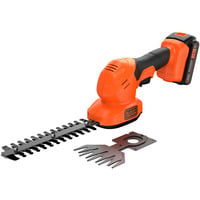 BLACK+DECKER Forbice per erba e cespugli a batteria BCSS18D1, 18 Volt, Forbici per erba arancione 