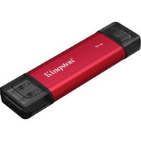 Kingston Dual Portable 1 TB, Disco a stato solido rosso/Nero