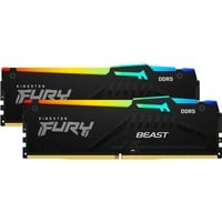 Kingston FURY FURY Beast 64 GB 5600 MT/s DDR5 CL36 DIMM (Kit da 2 moduli) RGB EXPO, Memoria Nero, 64 GB, 2 x 32 GB, DDR5, 288-pin DIMM