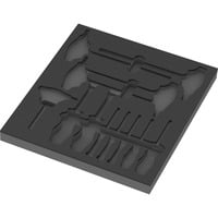 Wera 9813 Inserto in schiuma per set di cacciaviti Hex 1, vuoto, Deposito Nero/grigio