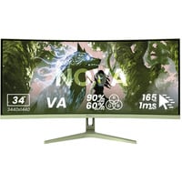 Arozzi Nova 34T2K165, Monitor di gioco verde