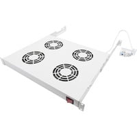 Digitus Unità di ventilazione sul soffitto per un'installazione variabile da 483 mm (19"), Modulo fan grigio, Grigio, 4 ventola(e), 552 m³/h, Turchia, 5 kg, 515 mm