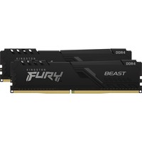 Kingston FURY FURY Beast 64GB 3600MT/s DDR4 CL18 DIMM (Kit da 2) Black, Memoria Nero, 64 GB, 2 x 32 GB, DDR4, 288-pin DIMM
