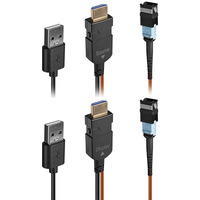Lindy Extender HDMI 8K60 fibra MPO 100m, Estensione HDMI arancione /Nero