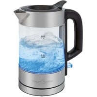 ProfiCook Bollitore d'acqua in vetro PC-WKS 1229 G accaio/Nero