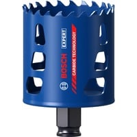 Bosch EXPERT TOUGH MATERIAL sega per trapano 1 pz, Sega a tazza Singolo, Trapano, Mattone, Plastica, Piastrelle morbide in ceramica, Acciaio inox, Legno, Nero, Blu, Rosso, Carburo di tungsteno (TC), 6 cm