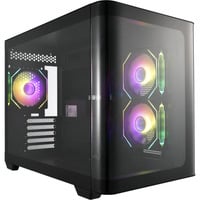 FSP S380-BA Micro Tower Nero, Chassis Tower Nero, Micro Tower, PC, Nero, micro ATX, Mini-ITX, SPCC, Vetro temperato, Gaming