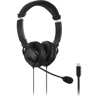 Kensington Cuffie USB-C classiche con microfono, Headset Nero, Cablato