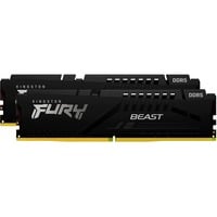 Kingston FURY FURY Beast 64GB 6400MT/s DDR5 CL32 DIMM (Kit of 2) Black EXPO, Memoria Nero, 64 GB, 2 x 32 GB, DDR5, 288-pin DIMM, Nero