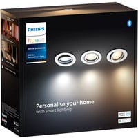 Philips Hue White Ambiance Milliskin faretti da incasso confezione da 3, Luce LED bianco