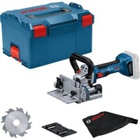 Bosch Fresatrice per lamelle a batteria GFF 18V-22 Professional Solo, 18 Volt, Strumento blu/Nero