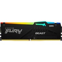 Kingston FURY FURY Beast 8 GB 6000 MT/s DDR5 CL36 DIMM RGB EXPO, Memoria Nero, 8 GB, 1 x 8 GB, DDR5, 288-pin DIMM