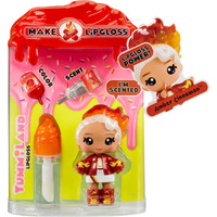 MGA Entertainment Yummiland Lip Gloss Doll Series 2- Cinnamon Spice (Amber Cinnamon), Bambola Mini bambola, Femmina, 4 anno/i, 100 mm, Multicolore