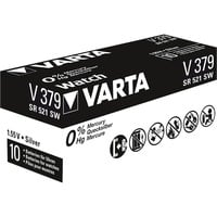 VARTA SR521 SW/SR63 SW/V379 1BL Batteria monouso Ossido d'argento (S) argento, Batteria monouso, SR63, Ossido d'argento (S), 1,55 V, 1 pz, 14 mAh