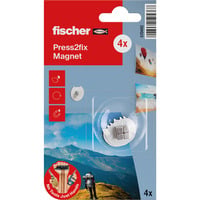 fischer Press2fix artiglio magnetico 4 pezzi, Gancio argento