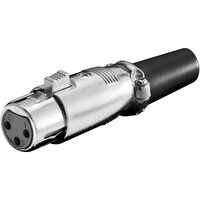 goobay 11959 cavo di collegamento XLR (3-pin) Nero, Metallico, Frizione Nero, XLR (3-pin), Nero, Metallico, Femmina, Dritto, Oro, 1,83 cm
