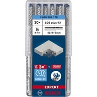 Bosch Expert Punta per martelli SDS plus-7X, Trapano Martello perforatore, Hammer drill bit, 5 mm, 115 mm, Cemento, Pietra, 5 cm