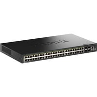 D-Link DGS-1530-52P/E switch di rete Gestito L2 Gigabit Ethernet (10/100/1000) Supporto Power over Ethernet (PoE) Nero, Interruttore Nero, Gestito, L2, Gigabit Ethernet (10/100/1000), Full duplex, Supporto Power over Ethernet (PoE), Montaggio rack