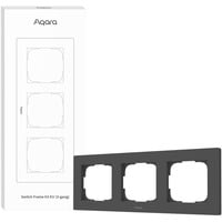 Aqara Cornice interruttore H2 EU (3-Gang), Telaio di montaggio grigio