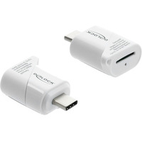 DeLOCK Lettore di schede Mini USB-C per MicroSD bianco