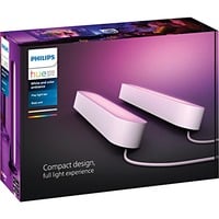 Philips Hue Barra luminosa Hue Play, confezione doppia, Luce LED bianco, Philips Hue White and Color ambiance Barra luminosa Hue Play, confezione doppia, Lampada da tavolo intelligente, Bluetooth/Zigbee, Bianco, LED integrato, Sintetico, Lampadina/e non sostituibile/i