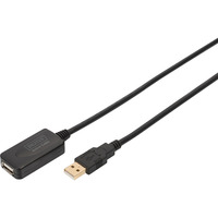 Digitus Cavo di prolunga USB 2.0 attivo, 5 metri Nero