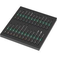 Wera 9715 Inserto in schiuma Kraftform Micro Set 1 9715, Cacciavite Nero/Verde
