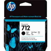 HP Cartuccia di inchiostro nero originale DesignJet 712 da 80 ml Resa elevata (XL), Nero, Inchiostro a base di pigmento, 80 ml, 1 pz, Confezione singola