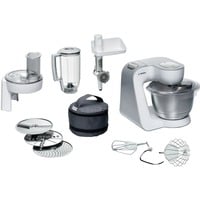 Bosch MUM58231 robot da cucina 1000 W 3,9 L Bianco bianco/Argento, 3,9 L, Bianco, 3 dischi, Acciaio inox, Plastica, Acciaio inox, 1000 W