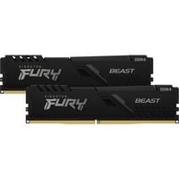 Kingston FURY FURY Beast 32GB 3600MT/s DDR4 CL18 DIMM (Kit da 2) Black, Memoria Nero, 32 GB, 2 x 16 GB, DDR4, 288-pin DIMM