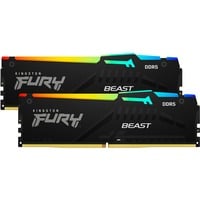 Kingston FURY FURY Beast 64 GB 6000 MT/s DDR5 CL36 DIMM (Kit da 2 moduli) RGB EXPO, Memoria Nero, 64 GB, 2 x 32 GB, DDR5, 288-pin DIMM