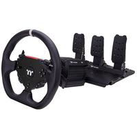 Thermaltake G15 Volante da corsa a trasmissione diretta con pedali Bundle, Set simulatore Nero