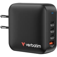 Verbatim Caricatore Mini-GaN 165W 4 Porte, Caricabatterie Nero