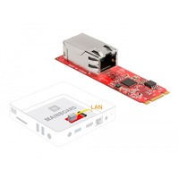 DeLOCK Convertitore M.2 Key B+M connettore a 1 x RJ45 porta LAN 2,5 Gigabit orizzontale, Scheda di rete 