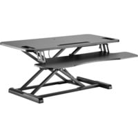 Digitus Supporto da scrivania ergonomico, Base per monitor Nero, Libera installazione, Regolazione altezza, Nero
