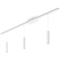 Philips Hue Perifo kit con 3 lampade a sospensione, Lampada bianco, Philips Hue White and Color ambiance Perifo kit con 3 lampade a sospensione, Luce a sospensione intelligente, Bluetooth/Zigbee, Bianco, LED, Metallo, Sintetico, Lampadina/e non sostituibile/i