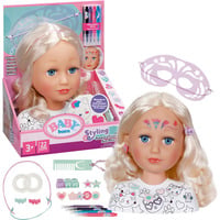 ZAPF Creation BABY born Testa per acconciature da dipingere e pettinare, Testina per trucco/acconciature 