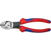 KNIPEX TwinForce Pinze da taglio diagonale, Pinze di taglio rosso/Blu, Pinze da taglio diagonale, Acciaio al cromo vanadio, Plastica, Blu/Rosso, 18 cm, 280 g