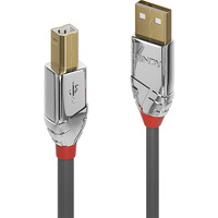 Lindy Cavo USB 2.0 Tipo A a B, Cromo Line grigio/cromo