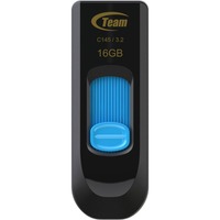 Team Group C145 unità flash USB 16 GB USB tipo A 3.2 Gen 1 (3.1 Gen 1) Nero, Blu, Chiavetta USB Nero/Blu, 16 GB, USB tipo A, 3.2 Gen 1 (3.1 Gen 1), Lamina di scorrimento, 20 g, Nero, Blu