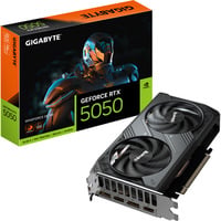 GIGABYTE GeForce RTX 5050 WINDFORCE OC 8G Scheda Grafica - 8GB GDDR6, 128bit, PCI-E 5.0, 2587MHz Frequenza core, 2 x DP, 2 x HDMI, NVIDIA DLSS 4, GV-N5050WF2OC-8GD 128bit, PCI-E 5.0, 2587MHz Frequenza core, 2 x DP, 2 x HDMI, NVIDIA DLSS 4, GV-N5050WF2OC-8GD, GeForce RTX 5050, 8 GB, GDDR6, 128 bit, 7680 x 4320 Pixel, PCI Express 5.0