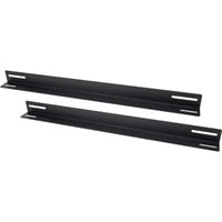 Inter-Tech 88887353 porta accessori, Rotaie di montaggio Nero, Nero, Acciaio, 40 kg, 1U, 48,3 cm (19"), 55 mm