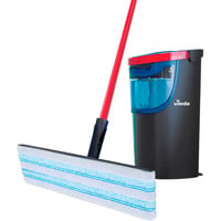 Vileda H2PrO Set di mocio piatto, Tergipavimento Nero/Rosso