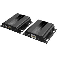 Digitus Set extender HDMI IP PoE, Estensione HDMI Nero